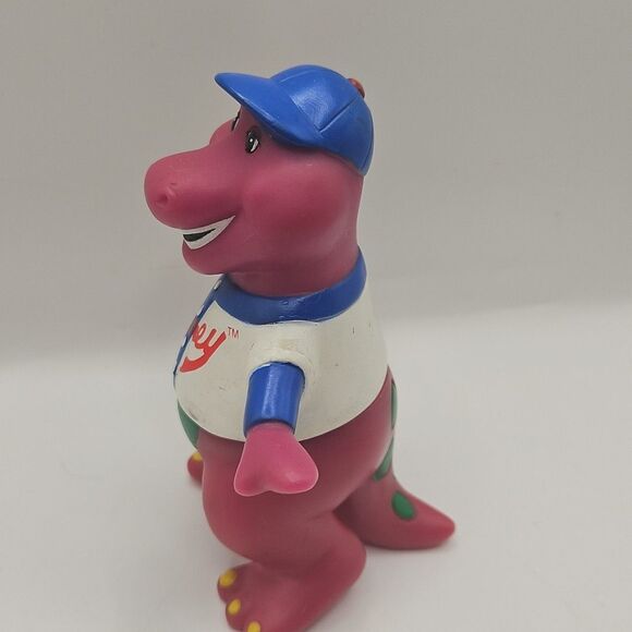 Vintage Barney Purple Dinosaur Lyons Group Fun-Time Baseball Figure Toy 1993 - Picture 6 of 16